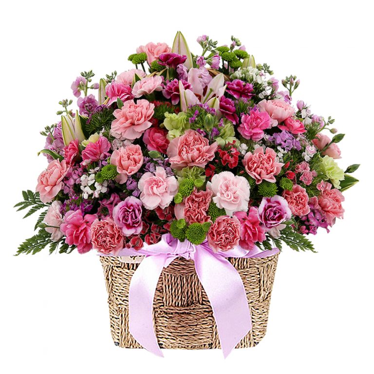 Flower Basket - U-b21 ⋆ 한국 꽃 선물 ⋆ Flower delivery to Korea